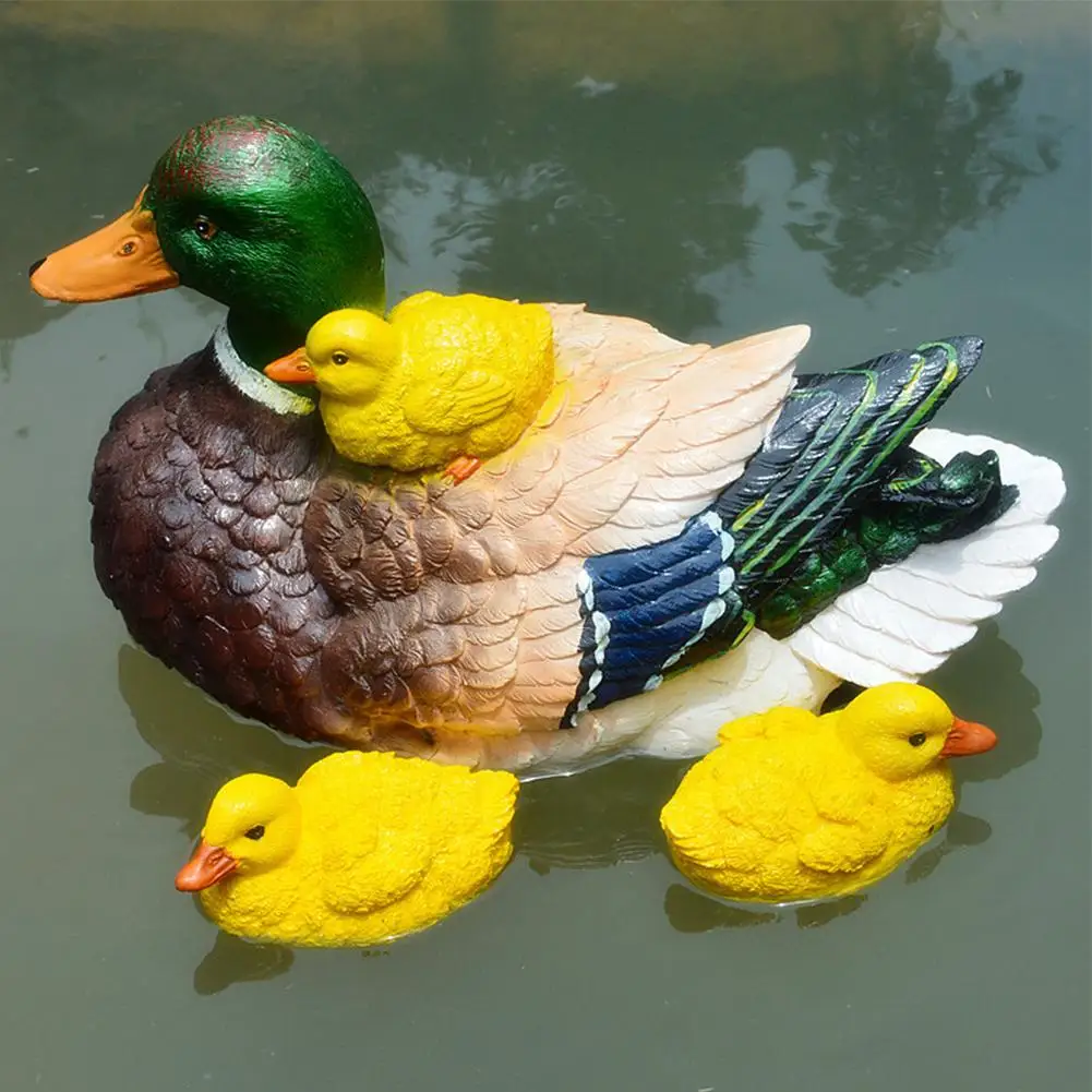 

NEW 1 Pair Super Cute Duck Figures Ornaments Exquisite Craftsmanship Resin Crafts For Outdoor Garden Yard Decoration