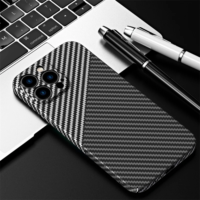 Slim Carbon Fiber Matte Hard PC Protective Phone Case