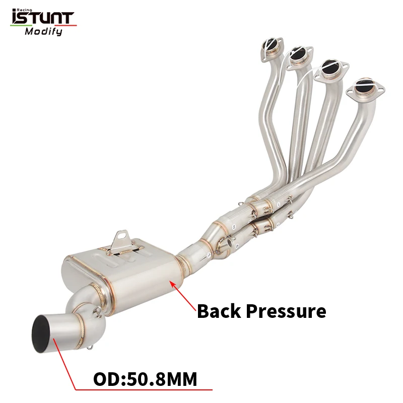 For Kawasaki Z1000 Z1000 SX Ninja1000 2010 - 2020 Motorcycle Exhaust Modify Front Link Pipe Espace Moto With Backpressure box - Image 3
