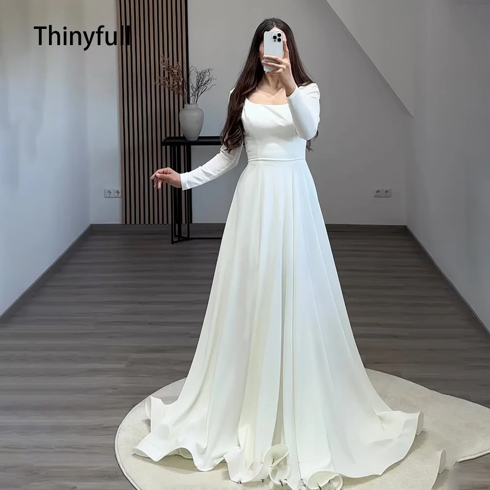 ThinyfullWhiteALinePromGownsSimpleChiffonSaudiArabiaEvening