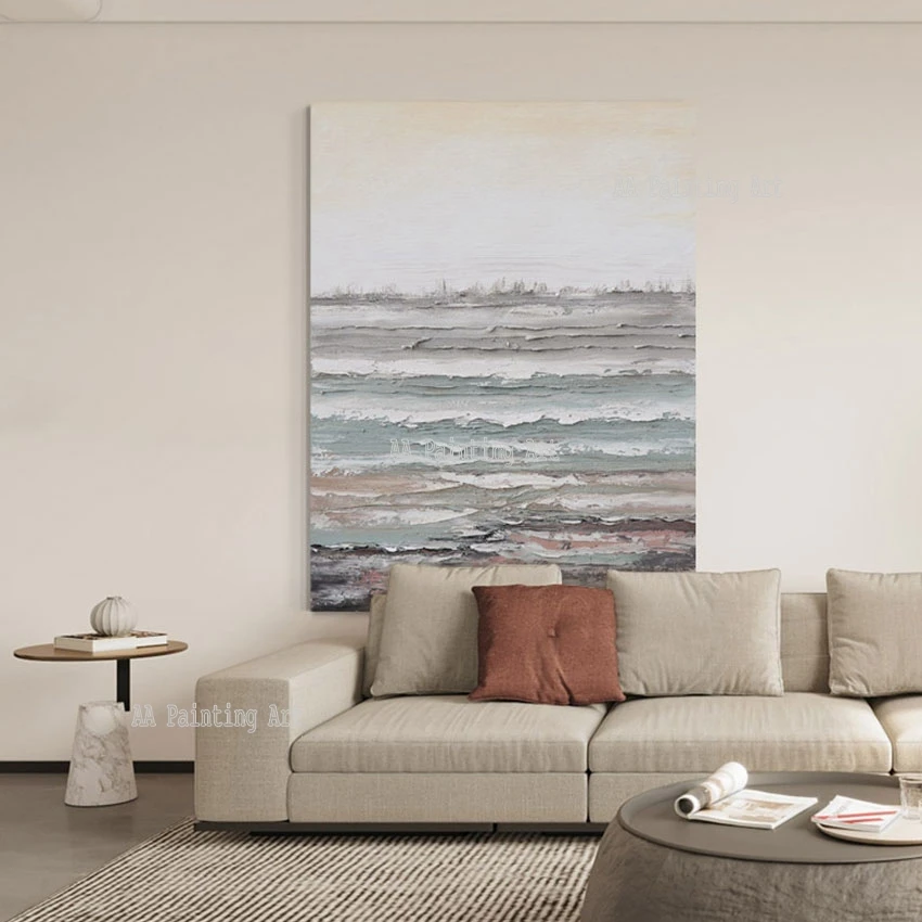 

Modern Art Palette Knife Texture Oil Painting, Abstract Wall Picture Artwork, Free Shipping Panel, Custom Paintings