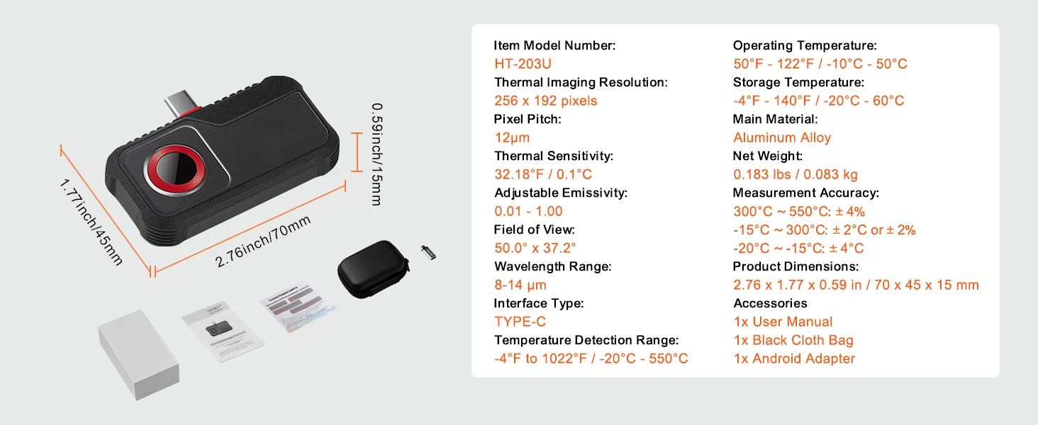 The Heat Seer | 256×192 Industrial Thermal Imaging Camera
