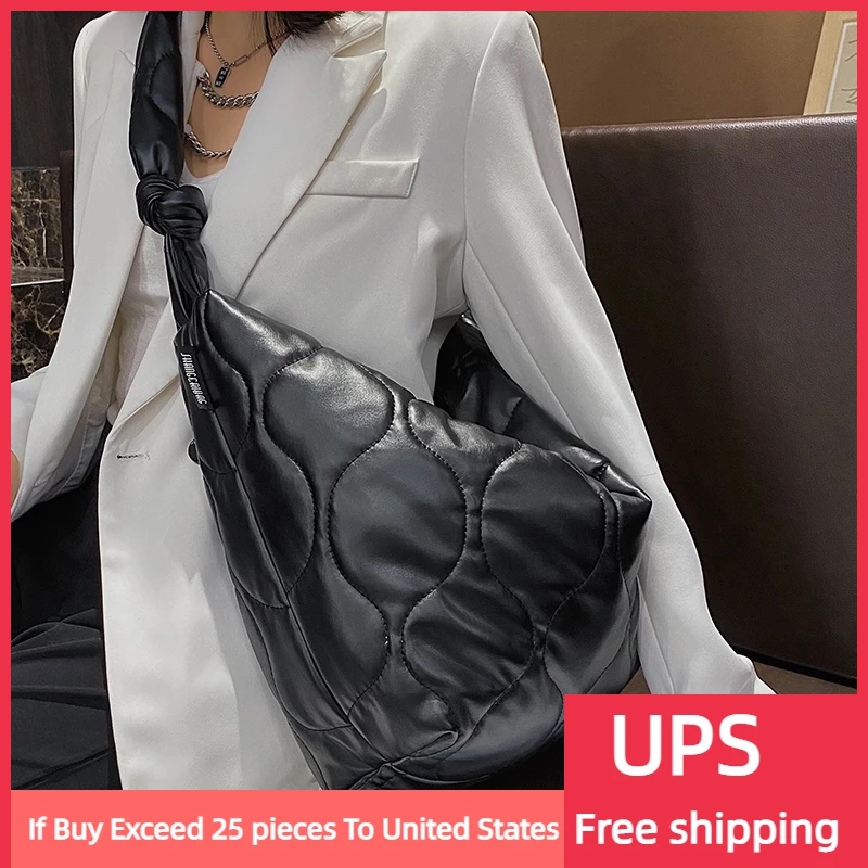 Bolso de hombro de piel suave para mujer, bandolera grande de marca de diseñador, bolso de mano diario, invierno, de - AliExpress