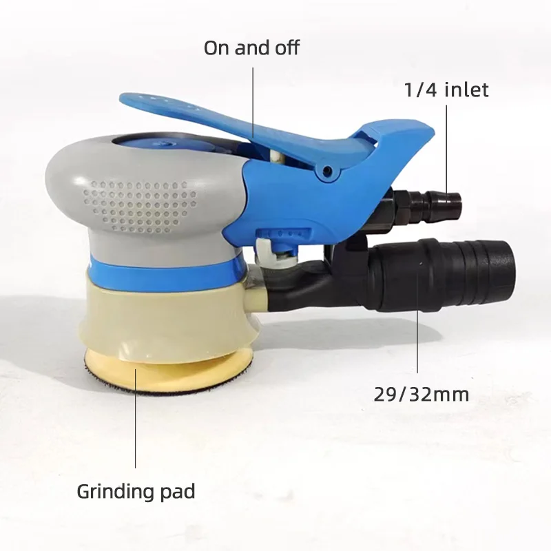 

Пневматическая машина для наждачной бумаги, станок с 6 отверстиями для полировки пианино, размером 75 мм, 3 дюйма