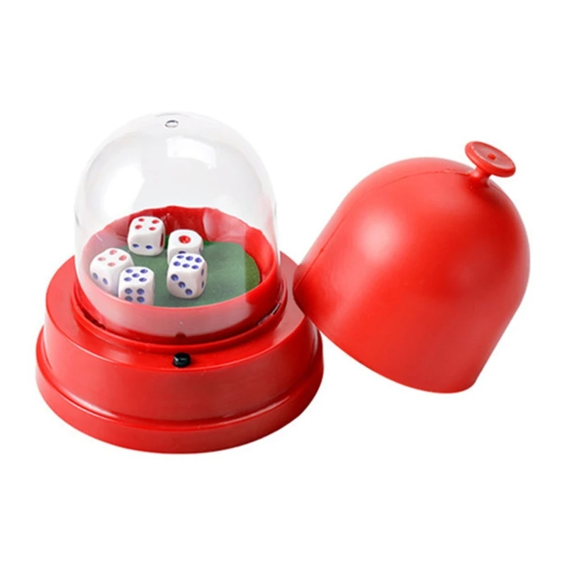 

Electric Rollers Sets Electric Dices Cup with 5 Dices Roller Plastic Dices Cover