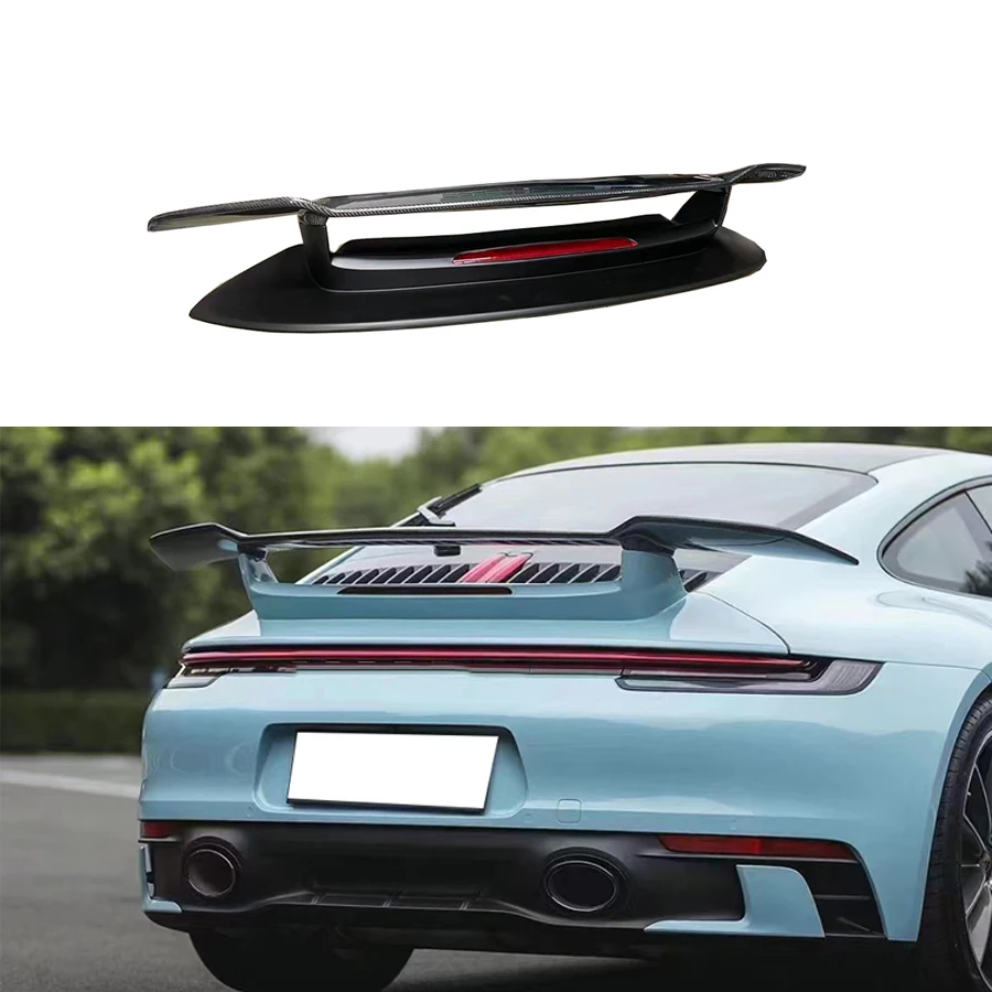 

For Porsche Carrera 911 992 2019+ New Sport Design Carbon Fiber FRP Auto Wing Spoiler Rear Trunk Lip Spoilers Body kit