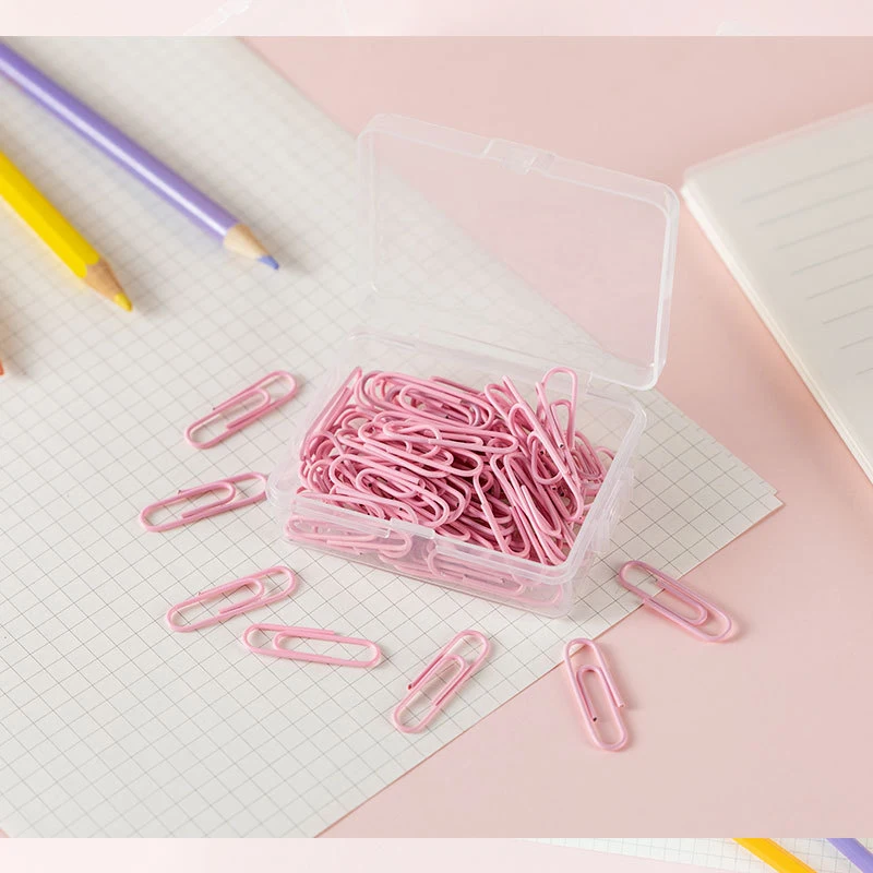 Vibrant 28mm Metal Paper Clips - Set of 50