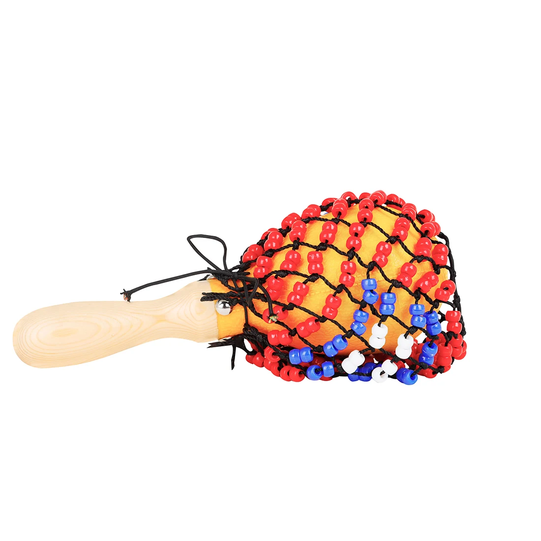 Orff Bead Net Sand Hammer Tambourine Wooden Color Maracas Rattles 1 Pair Baby Shaker Toys Gift Percussion Musical Instrumen