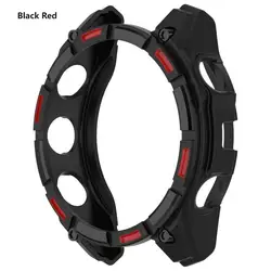 Smart Bracelet Bezel Replacement Shell - Premium Protective Case - Garmin Fenix8 43mm (Black Red)
