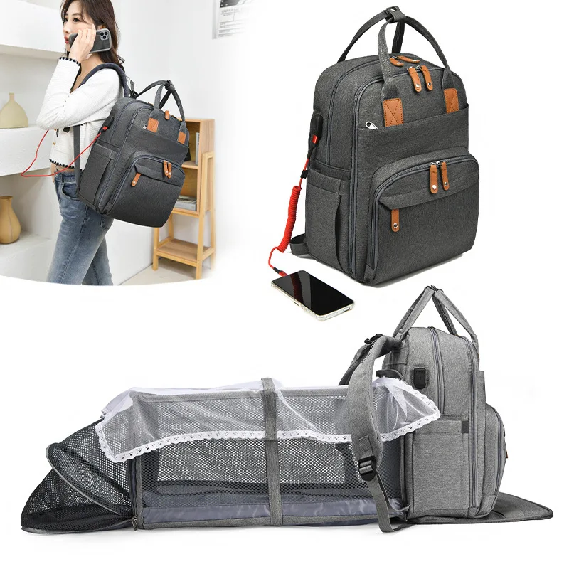 new-mummy-bag-shoulders-baby-folding-bed-bag-multifunctional-mother-and-baby-backpack-large-capacity-mummy-bag