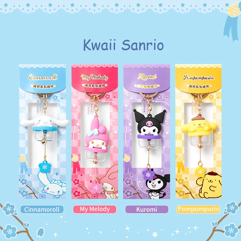 

Sanrio Kawaii Anime Kuromi My Melody Keychain Girly Heart Cute Cartoon Cinnamoroll Pom Pom Purin Bag Pendant Toys for Girls