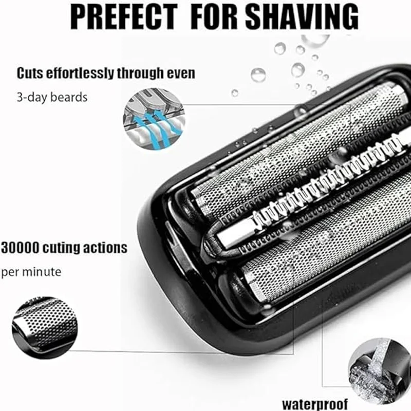 Electric Shaver Head 53B Replacement for Braun 7075cc 7085cc 7089cc