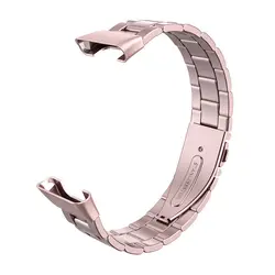 Premium Stainless Steel Metal Wristband Bracelet Watch Strap Replacement (Rose pink)