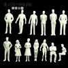 WJDG model 1/100 model miniature white figures Architectural model human scale HO model ABS plastic peoples 1