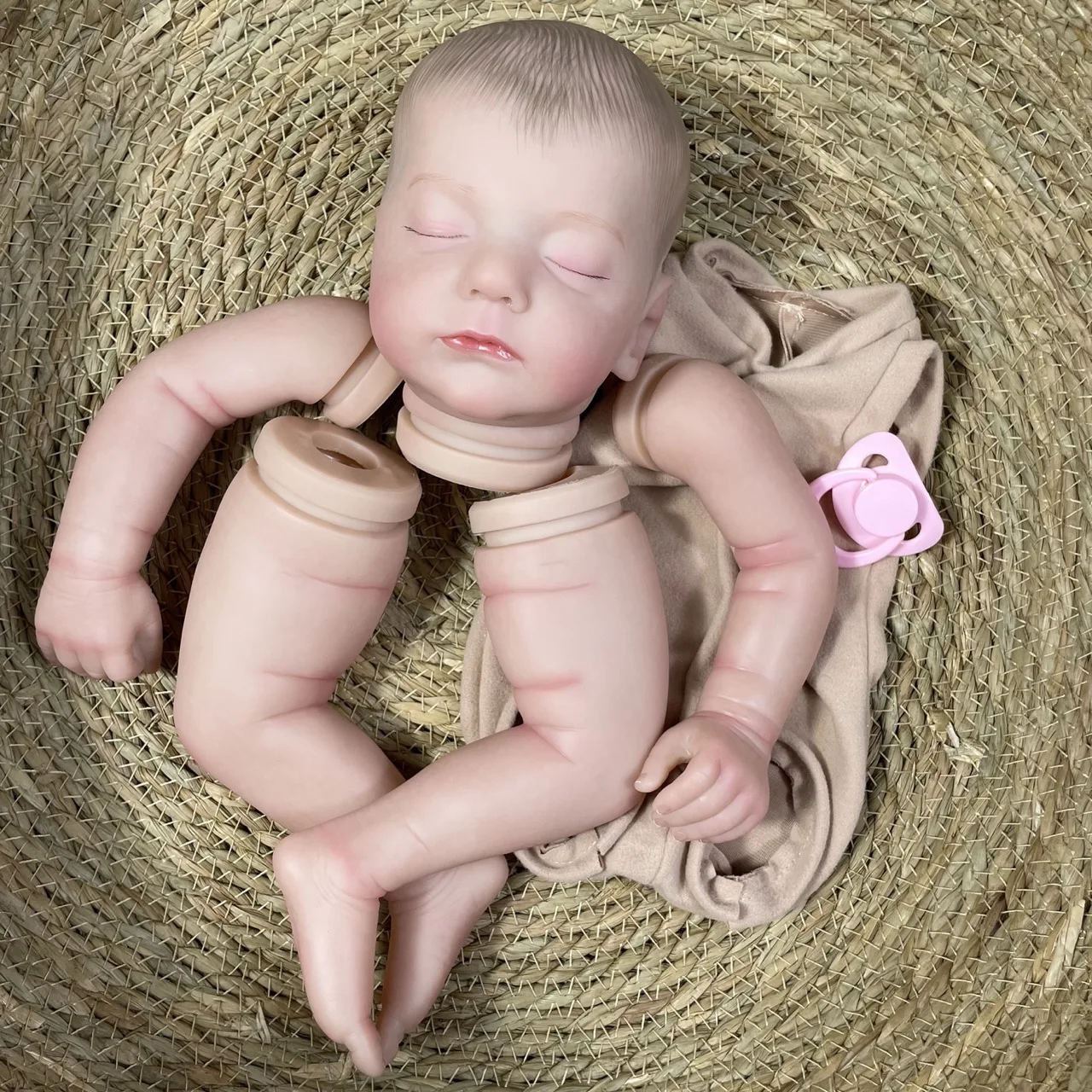 New 20 Inch Unassembled Painted Reborn Doll Kit Alessia 3D Skin
