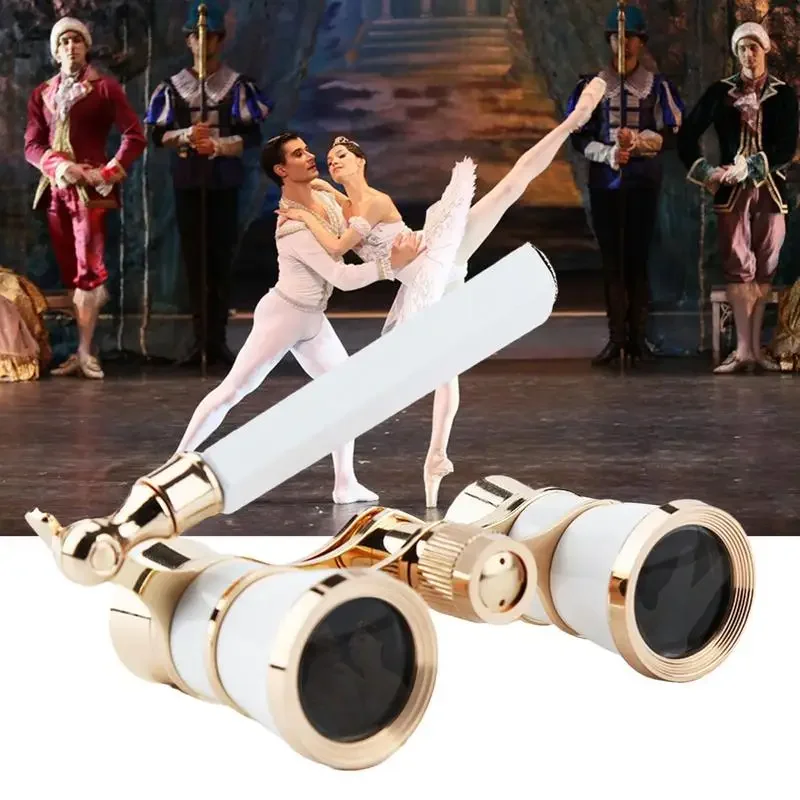 1PCS Theater Binoculars Retro glasses Mini binoculars with foldable handling for concerts 3