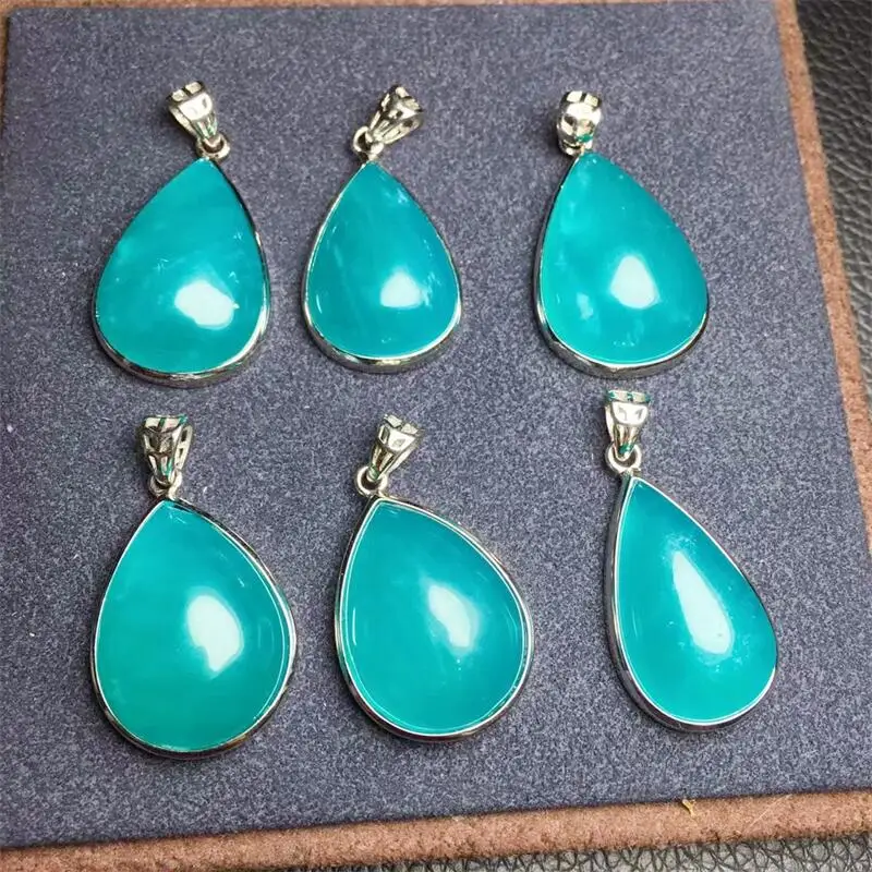 

Natural Amazonite Teardrop Pendant Crystal Carving Polishing Mature Charm Jewelry Birthday Present Holiday Gift 1PCS