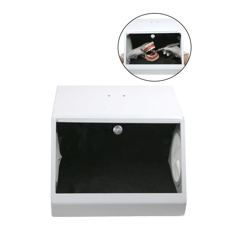 GREATLH Dental Grinding Polishing Box Collector Lapping Protector Sandblasting Dust-proof Case Sandblaster Dust Collector Tools
