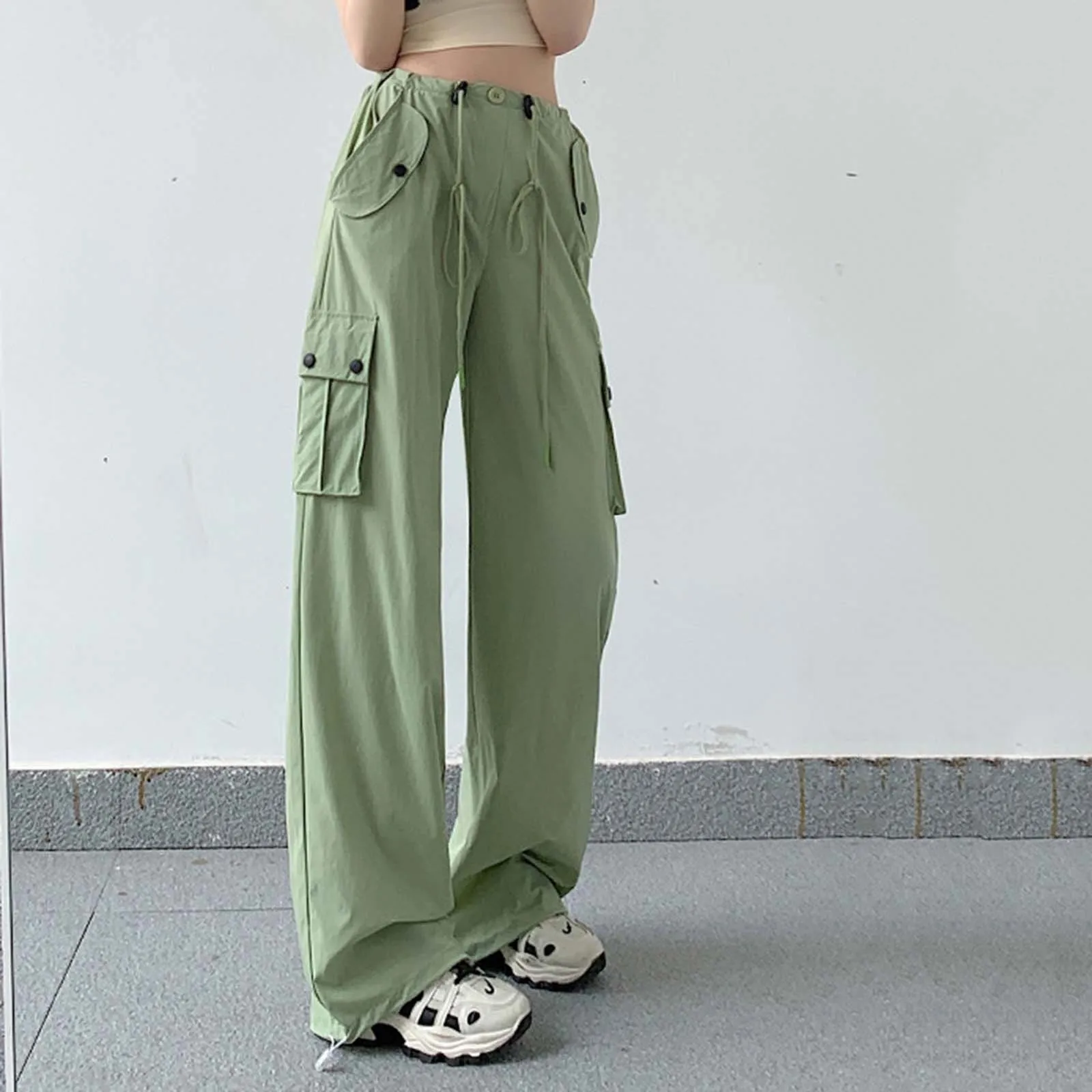 

Women's Casual Sweatpants Relaxed Fit Baggy Clothes High Waist Drawstring Waist With Pockets Womens Casual Pants High Waist