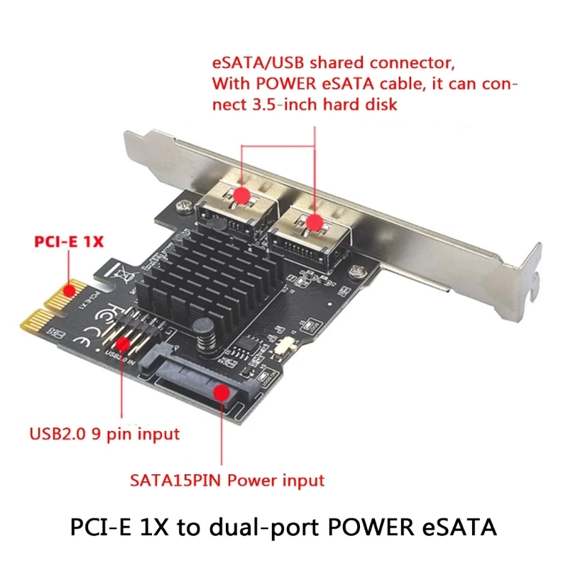 

Плата расширения pci e для Power eSATA USB, поддержка скорости of6.0 Гбит/с, 3,0 Гбит/с, 1.5гбит/с, поддержка s PCI-E X2 X 4X8 X16