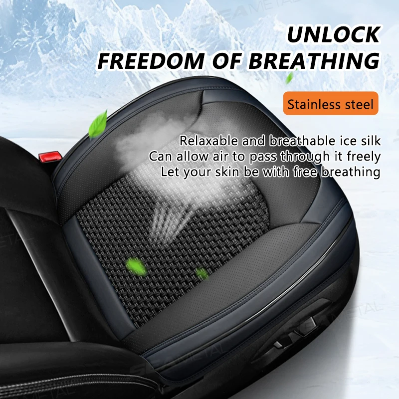 Universal Car Seat Cover Protector Breathable PU Leather Ice Silk