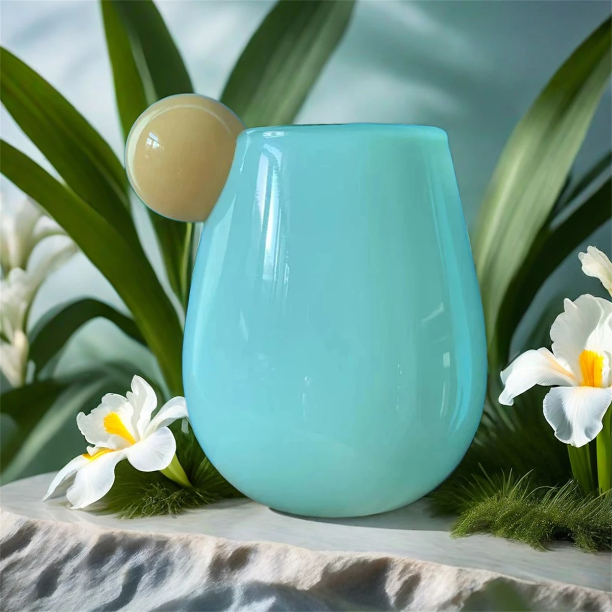 Glass Water Cup European ins candy color creative fat belly glass milk coffee cup household heat-resistant thickened single-layer