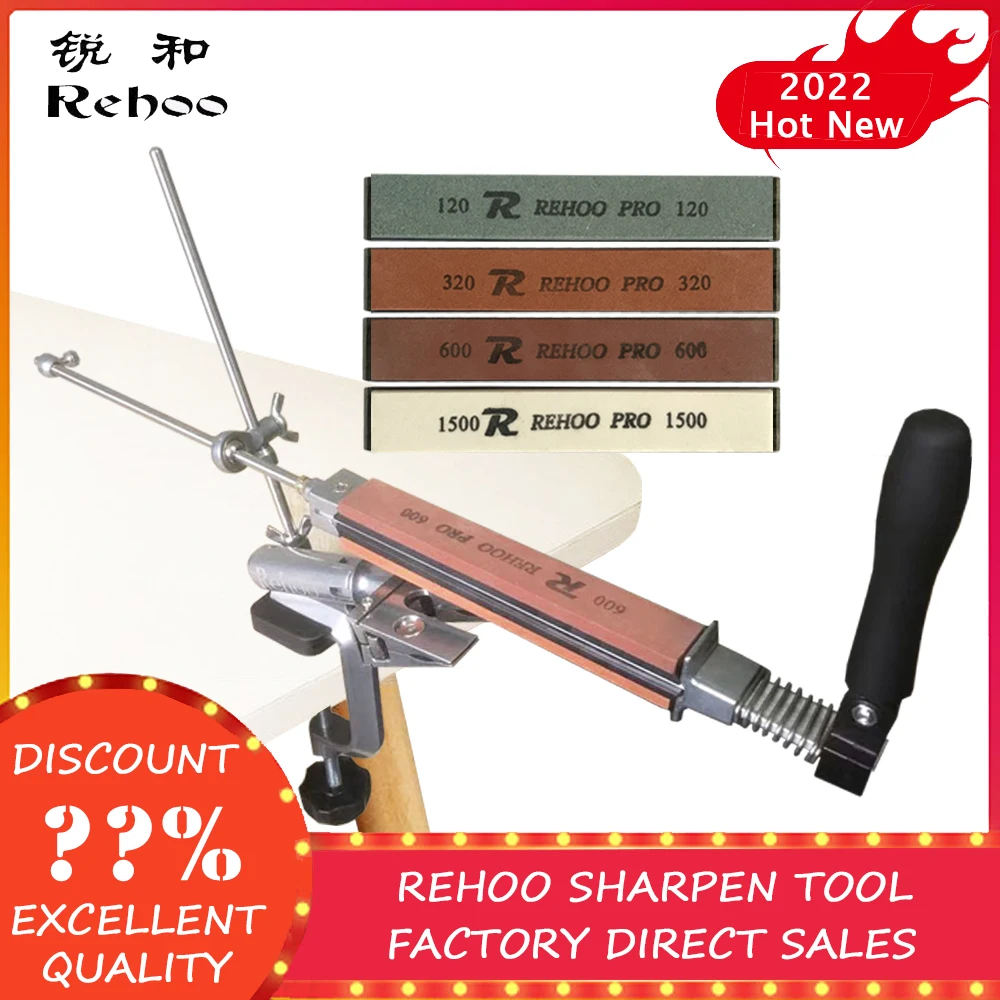 [ Hot Selling ] Factory Outlet Professional Grade Fixed Angle Knife Sharpener Rehoo Pro RH006 Sharpening System For Knives