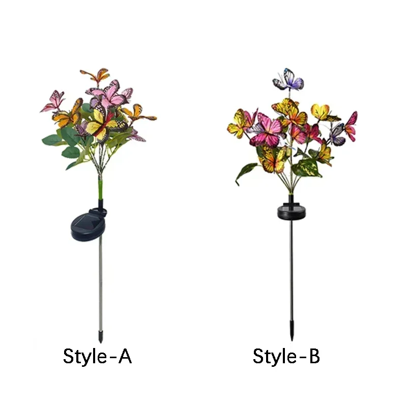 Butterfly Sunflower Simulation Outdoor Solar Light LED Lawn Lamp Home Garden Sunmmer Landscape Lighting Wedding Fairy Lights decorative lights,led fairy lights