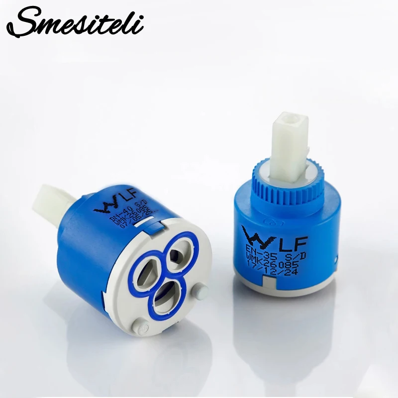 Smesiteli เซรามิคตลับก๊อกน้ำ 40/35/25 มม.ตลับหมึกผสมแรงบิดต่ำก๊อกน้ำอุปกรณ์เสริมแกนฐานแบนฟรีการหมุน 1