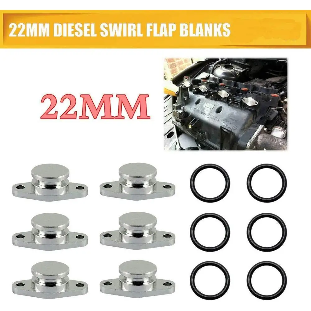 1 Pcs Diesel Swirl Flap Blanks Replacement Bungs For Diesel Engines Requiring Swirl Flap Repairs Black 6 x 22mm Premium Parts