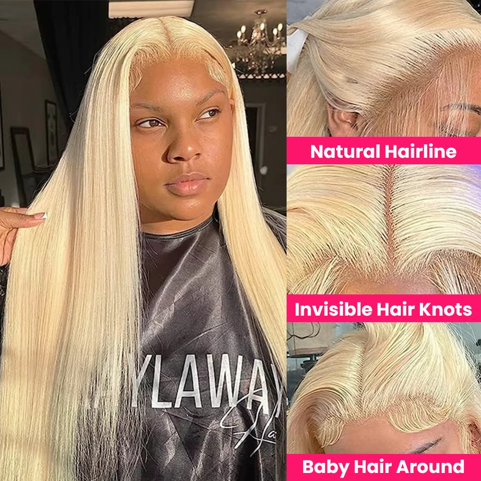 Honey Blonde 613 13x4 Transparent Lace Frontal Only Straight Lace Front Pre Plucked With Baby Hair Brazilian Human Hair 130%