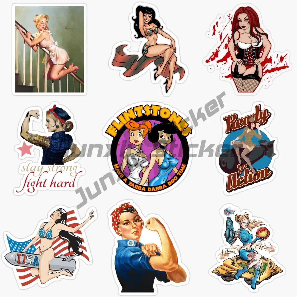 Sexy Pin Up Girl Poster Stickers Impermeabile Fai Da Te Laptop Moto Bagagli Skateboard Bicicletta Scooter Kayak Vinile Decor Sticker