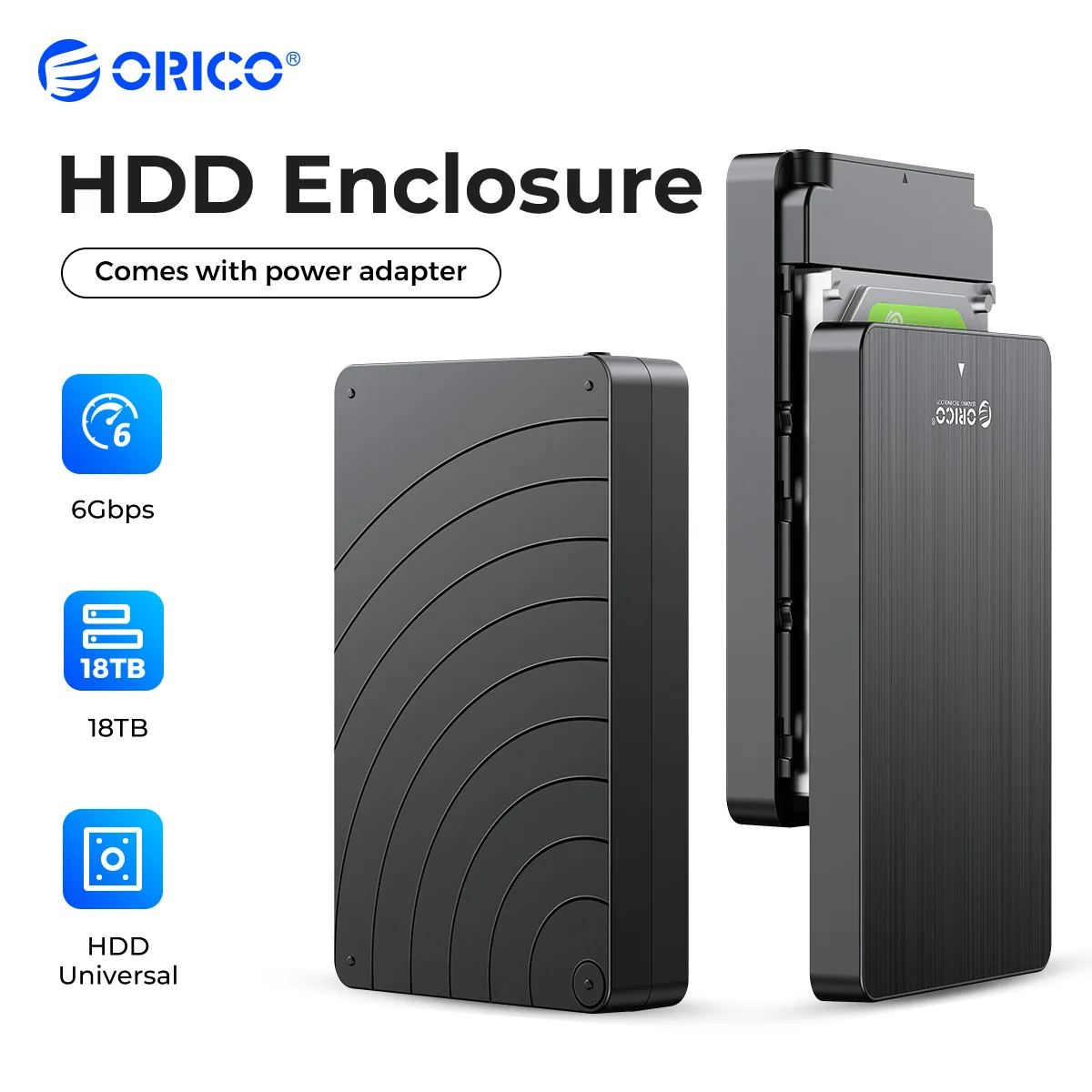 

ORICO 6Gbps HDD Case 2.5 inch SATA to USB 3.1 Hard Drive Enclosure Compatible 7mm-9.5mm 2.5" SATA III / II / I HDD and SSD Box