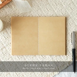 Elegant Vintage - Style Minimalist Notebook with Blank, Grid, and Lined Pages (Small - Kraft)