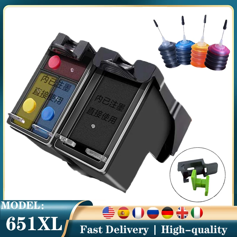 

Замена картриджа для принтера HP 651 XL HP651 OfficeJet 202 202c 252 252c Deskjet 5575 5645