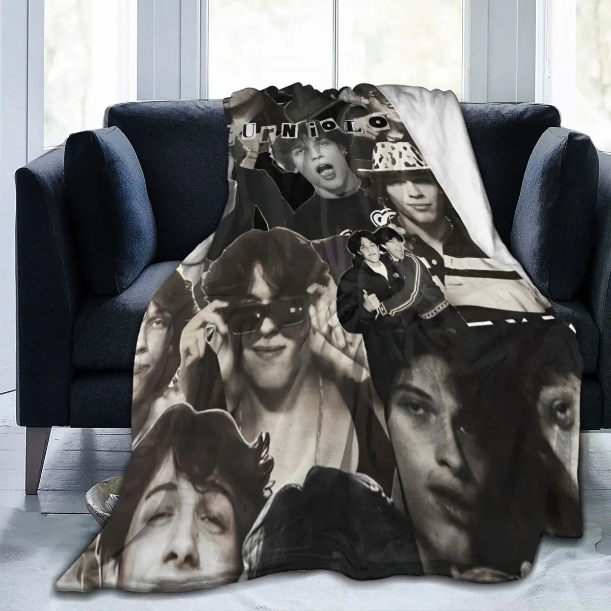 Sturniolo Triplets Blanket Quality Warm Soft Music Throw Blanket Spring Decorative Couch Chair Pattern Bedspread 3