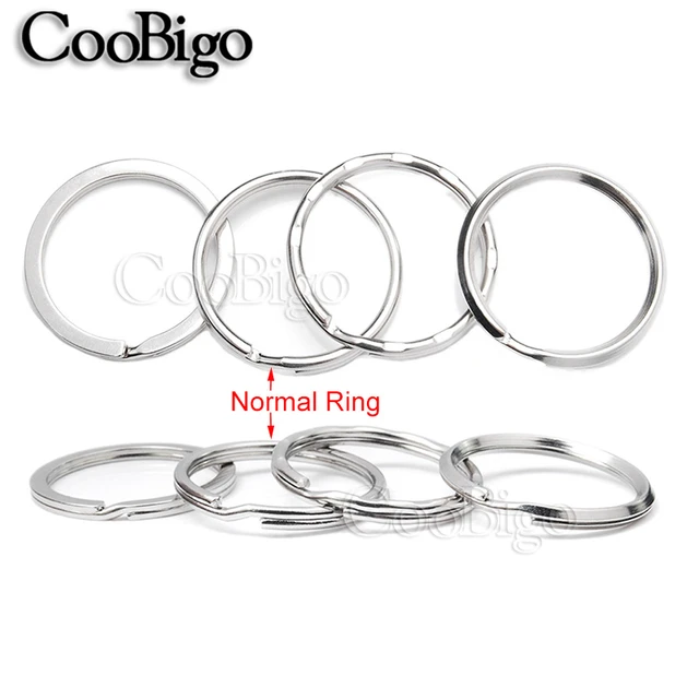 Pack of 20 Key Rings Split Rings Heavy Duty Chain Ring 30mm Nickel Plated  Steel Keyrings 