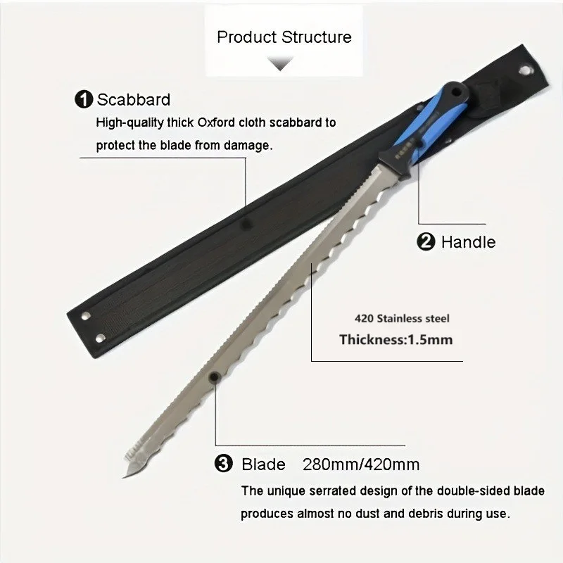 1Pc Rock Wool Board Cutting Tool Handheld Exterior Wall Mineral Wool Tool High Density Insulation Cotton Composite Board Cutter folding utility knife