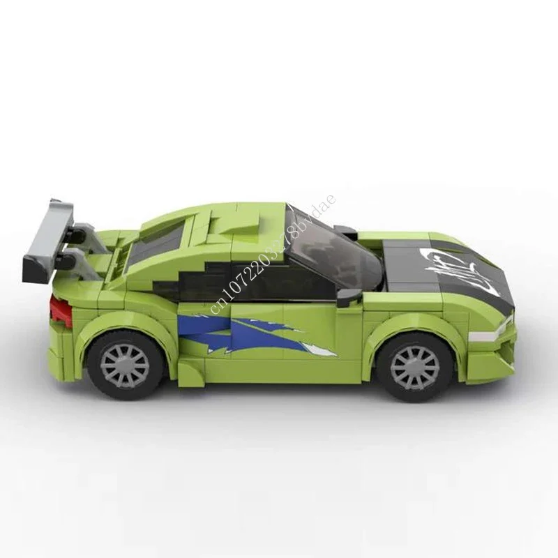 

257PCS MOC Speed Champions Brian's Eclipse Sportscar Model Building Blocks Technology Bricks DIY Creative Assembly Kids Toy Gift