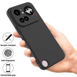 Sleek Matte Bare Silicone Shockproof Case - Ultra - Thin Fashion Cover for Nothing Phone 4A Pro (Black)