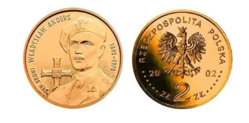 Polonia 2002 Moneta Commemorativa Generale Andres 2 Zletti