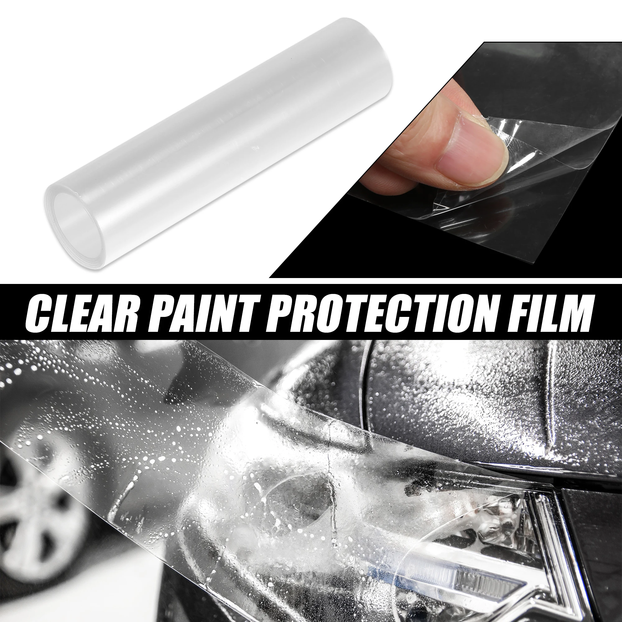 X Autohaux Clear Vinyl Wrap Sheet Car Paint Protection Film Cover Decal  Scratch Resistant Self Adhesive Sticker 10-50cm x 100cm - AliExpress