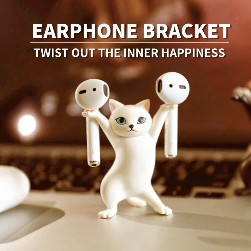 Lotto Stand Per Airpods Pro 1 2 Dancing Cat Bluetooth Supporto Per Cuffie Decorazione Per Airpods 3 Cuffie Supporto Per Auricolari