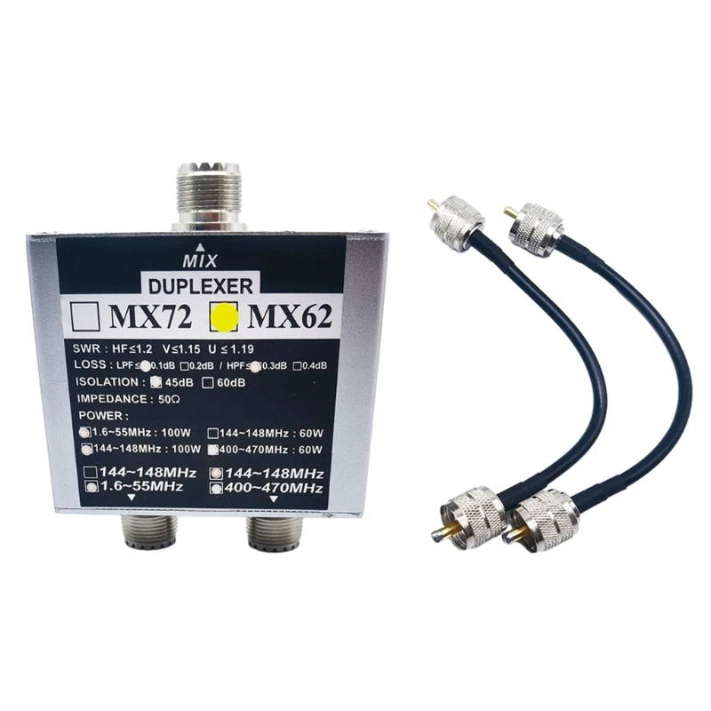 MX62 Duplexer Different Frequency Ham Antenna Combiner for FT911 ATAS-120A Radio