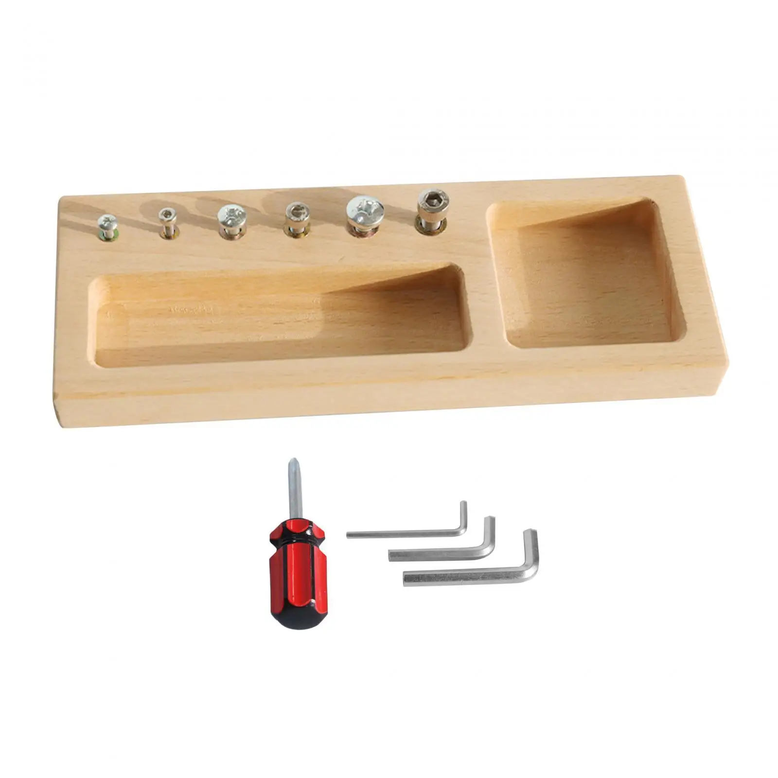 

Screwdriver Board Set Busy Boards Screw Bolt Set Toy Early Educational Wooden Screw Board for 3 4 5 Year Old Kids Preschool