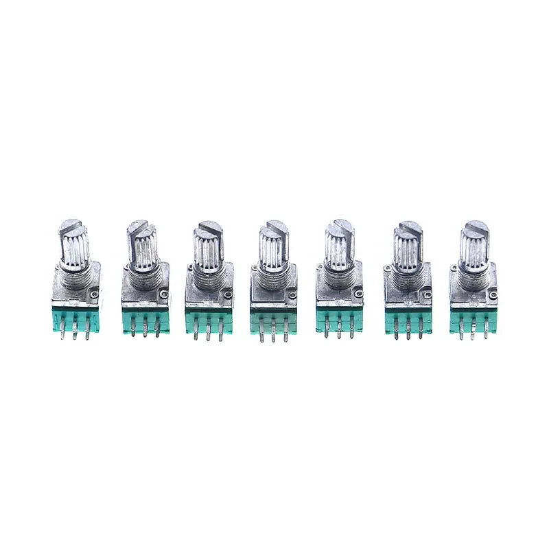 35pcs/Box audio 6pin shaft 15mm amplifier sealing potentiometer 1K/5K/10K/20K/50K/100K/500K with knob Assorted kit set