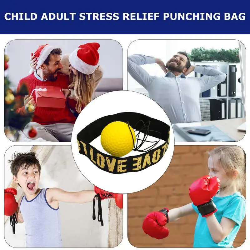 1pc Head-mounted Speed Ball Boxing Magic Ball Reaction Fighting Training Coordination Ability to Vent Boxing Speed