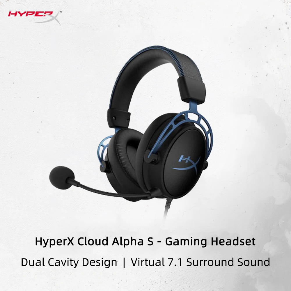 Audifonos HyperX Cloud Alpha S, sonido envolvente 7.1 graves ajustable
