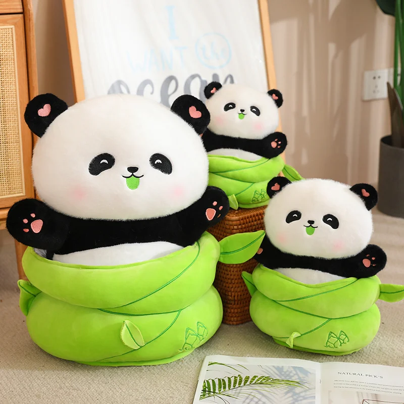 

25/30/50cm Cartoon Bamboo Shoot Panda Plush Toys Cute Soft Stuffed Animal Baby Appease Dolls for Kids Girls Birthday Gifts Decor