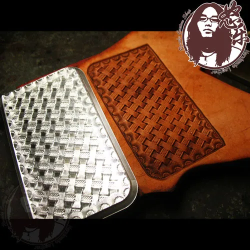 

Woven pattern Hand-work unique design leather working tools carving punches stamp craft leather with leather carving tools